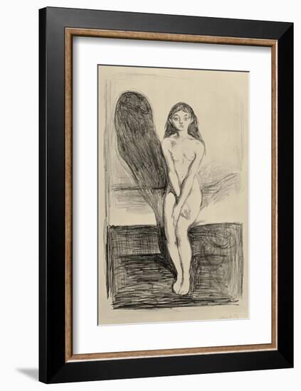 Puberty Black and White, 1894-Edvard Munch-Framed Giclee Print