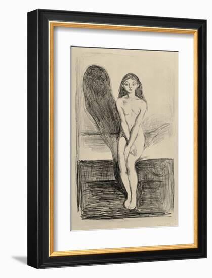 Puberty Black and White, 1894-Edvard Munch-Framed Giclee Print