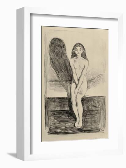 Puberty Black and White, 1894-Edvard Munch-Framed Giclee Print