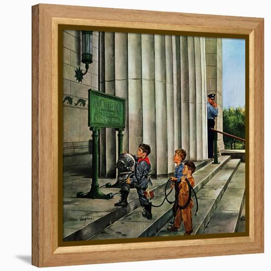 "Public Aquarium", May 15, 1954-George Hughes-Framed Premier Image Canvas