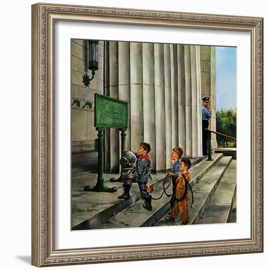 "Public Aquarium", May 15, 1954-George Hughes-Framed Giclee Print