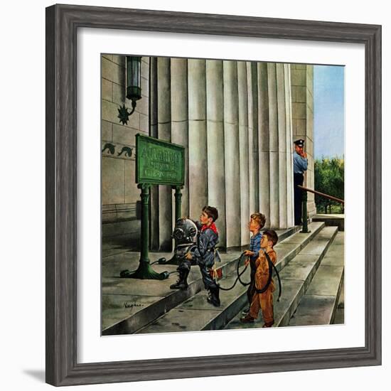 "Public Aquarium", May 15, 1954-George Hughes-Framed Giclee Print