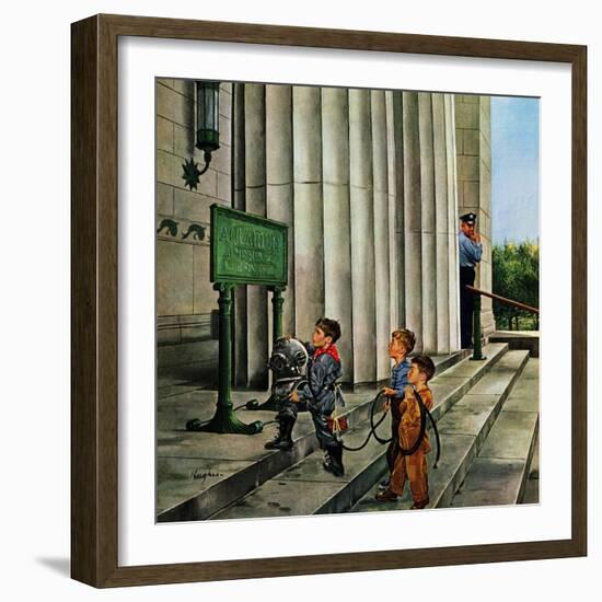 "Public Aquarium", May 15, 1954-George Hughes-Framed Giclee Print