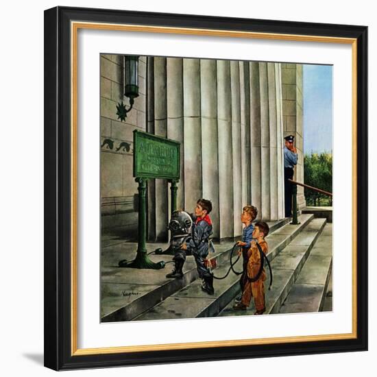 "Public Aquarium", May 15, 1954-George Hughes-Framed Giclee Print