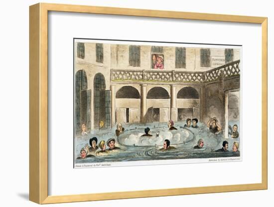 'Public Bathing at Bath, or Stewing Alive', 1825-Isaac Robert Cruikshank-Framed Giclee Print