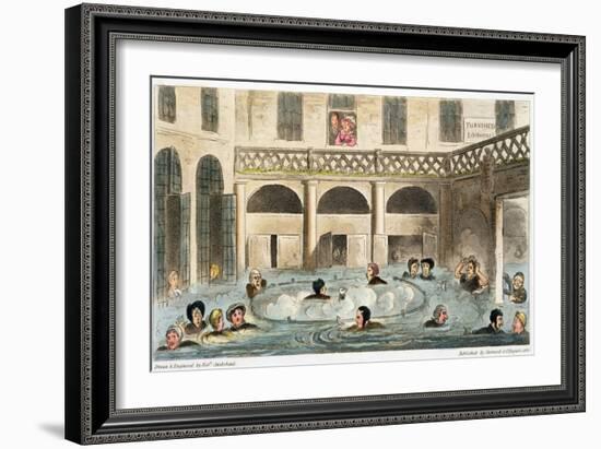 'Public Bathing at Bath, or Stewing Alive', 1825-Isaac Robert Cruikshank-Framed Giclee Print