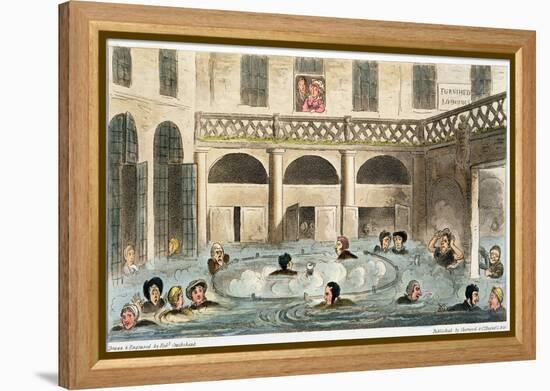 'Public Bathing at Bath, or Stewing Alive', 1825-Isaac Robert Cruikshank-Framed Premier Image Canvas