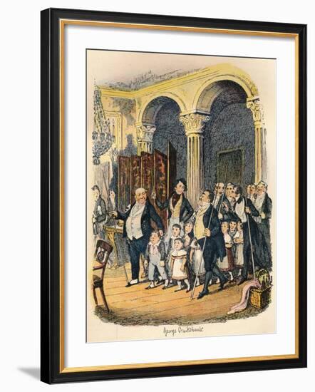 Public Dinners, C1900-George Cruikshank-Framed Giclee Print