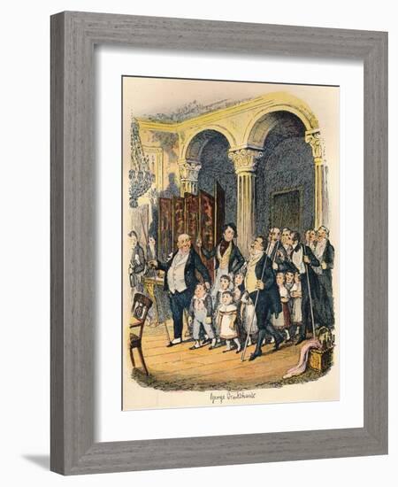 Public Dinners, C1900-George Cruikshank-Framed Giclee Print