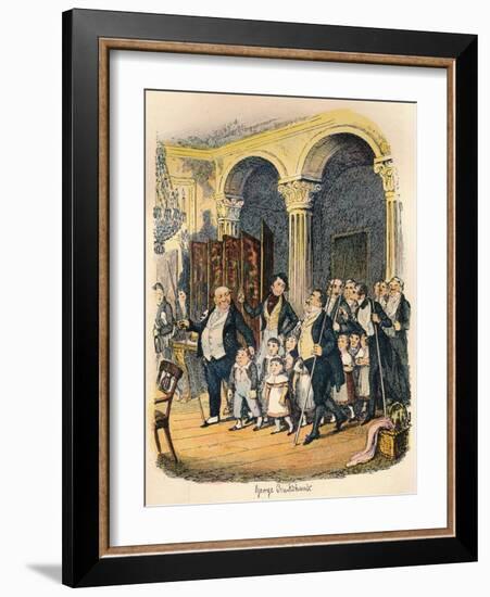 Public Dinners, C1900-George Cruikshank-Framed Giclee Print