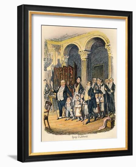 Public Dinners, C1900-George Cruikshank-Framed Giclee Print