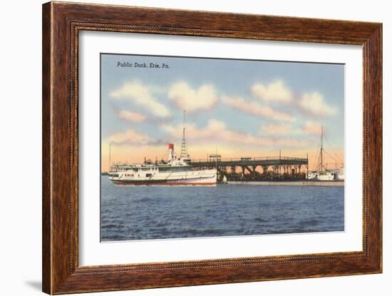 Public Dock, Erie, Pittsburgh, Pennsylvania-null-Framed Art Print