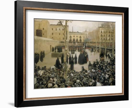 Public Execution by Garrote, 1894-Ramon Casas i Carbo-Framed Art Print