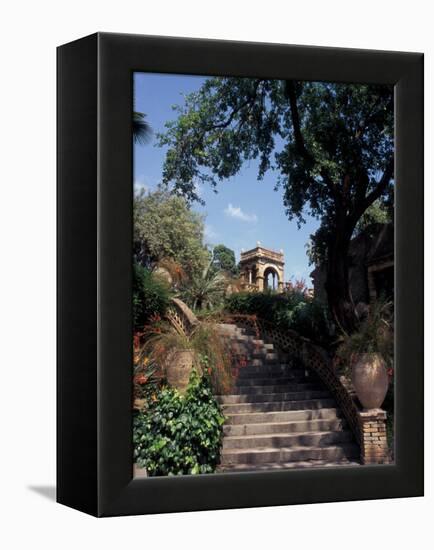 Public Garden of Taormina, Sicily, Italy-Connie Ricca-Framed Premier Image Canvas