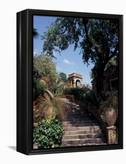 Public Garden of Taormina, Sicily, Italy-Connie Ricca-Framed Premier Image Canvas