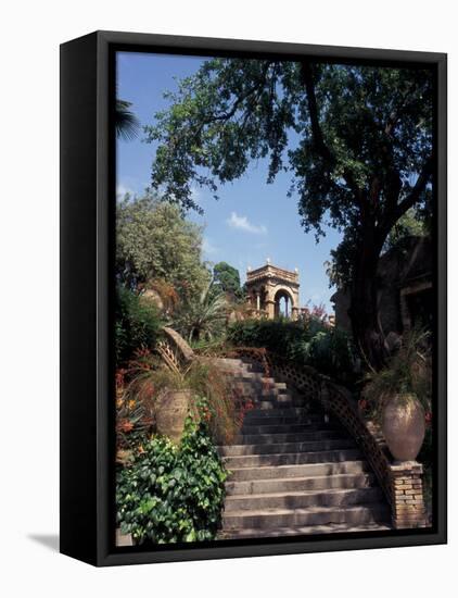 Public Garden of Taormina, Sicily, Italy-Connie Ricca-Framed Premier Image Canvas
