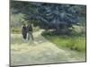 Public Garden with Couple and Blue Fir Tree-Vincent van Gogh-Mounted Giclee Print
