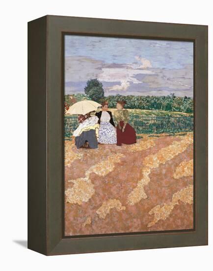 Public Gardens, Conversation-Edouard Vuillard-Framed Premier Image Canvas