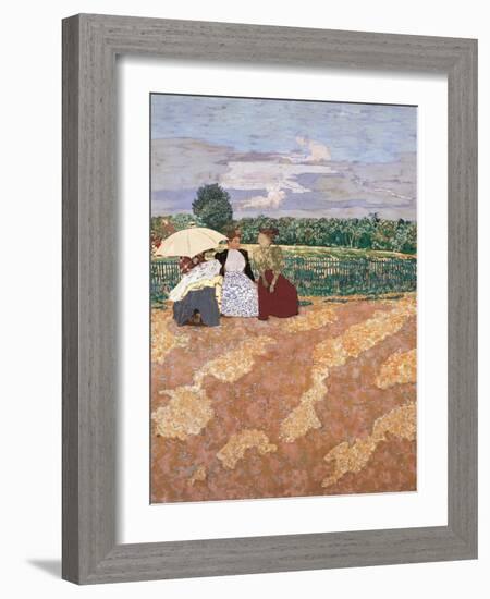 Public Gardens, Conversation-Edouard Vuillard-Framed Giclee Print