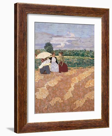 Public Gardens, Conversation-Edouard Vuillard-Framed Giclee Print