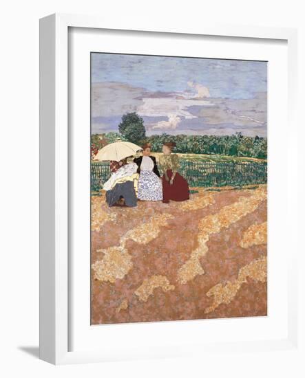 Public Gardens, Conversation-Edouard Vuillard-Framed Giclee Print