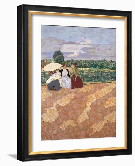 Public Gardens, Conversation-Edouard Vuillard-Framed Giclee Print