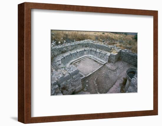 Public latrine and washbasin near the baths in Roman Dougga, 2nd century. Artist: Unknown-Unknown-Framed Photographic Print