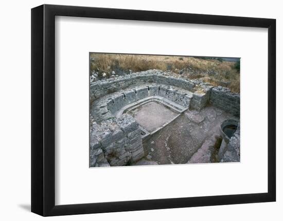 Public latrine and washbasin near the baths in Roman Dougga, 2nd century. Artist: Unknown-Unknown-Framed Photographic Print