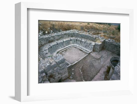 Public latrine and washbasin near the baths in Roman Dougga, 2nd century. Artist: Unknown-Unknown-Framed Photographic Print