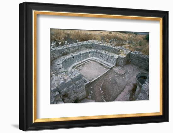 Public latrine and washbasin near the baths in Roman Dougga, 2nd century. Artist: Unknown-Unknown-Framed Photographic Print