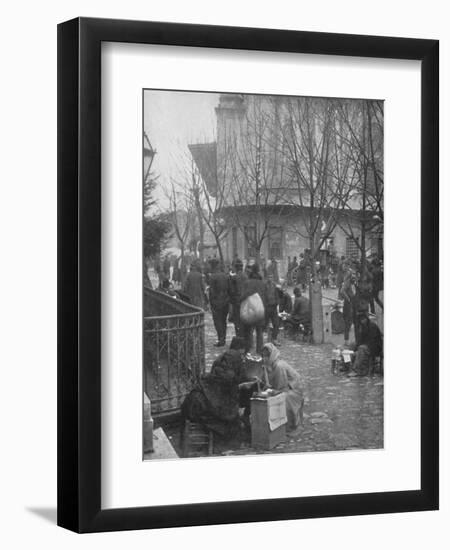 'Public Letter-writers in a Constantinople Street', 1913-Unknown-Framed Photographic Print