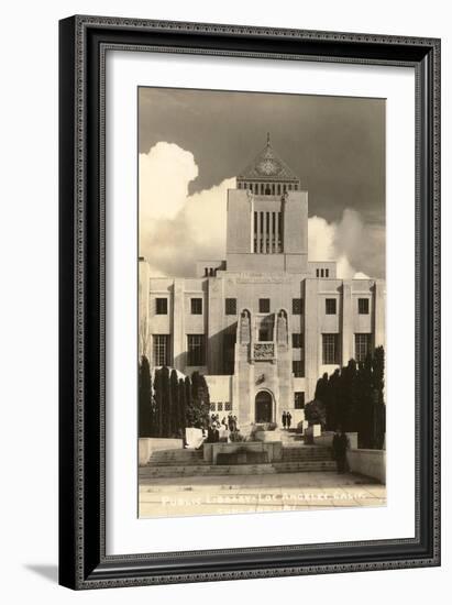 Public Library, Los Angeles, California-null-Framed Art Print