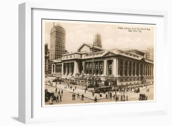 Public Library, New York City, Photo-null-Framed Premium Giclee Print