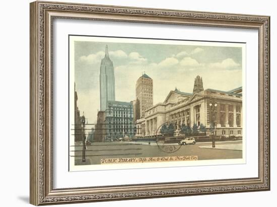 Public Library, New York City-null-Framed Premium Giclee Print