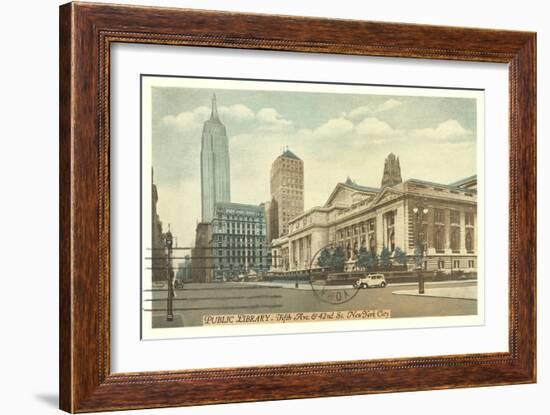 Public Library, New York City-null-Framed Premium Giclee Print