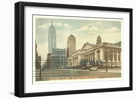 Public Library, New York City-null-Framed Premium Giclee Print