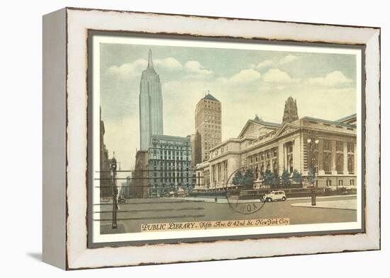 Public Library, New York City-null-Framed Stretched Canvas