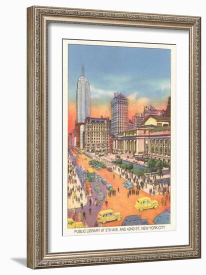 Public Library, New York City-null-Framed Premium Giclee Print