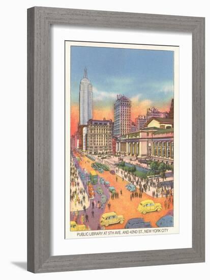 Public Library, New York City-null-Framed Premium Giclee Print