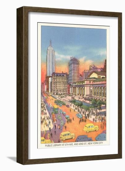 Public Library, New York City-null-Framed Premium Giclee Print