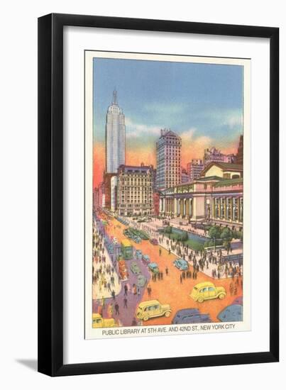 Public Library, New York City-null-Framed Premium Giclee Print