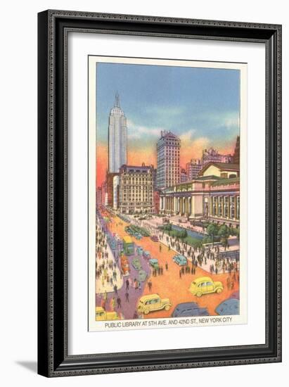 Public Library, New York City-null-Framed Premium Giclee Print