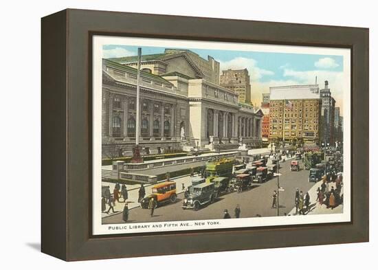 Public Library, New York City-null-Framed Stretched Canvas