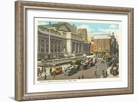 Public Library, New York City-null-Framed Premium Giclee Print