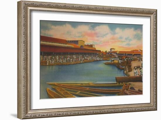 'Public Market, Barranquilla', c1940s-Unknown-Framed Giclee Print