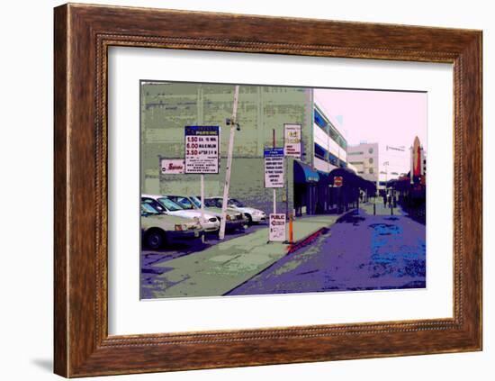 Public Parking Down Town, Los Angeles, California-Steve Ash-Framed Giclee Print