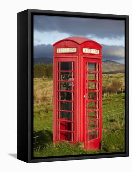 Public Phone Box, Ellishadder, Near Staffin, Trotternish Peninsula, Isle of Skye, Scotland-David Wall-Framed Premier Image Canvas