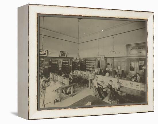 Public Reading Rooms at the Public Library, Los Angeles, CA, C.1905-null-Framed Premier Image Canvas