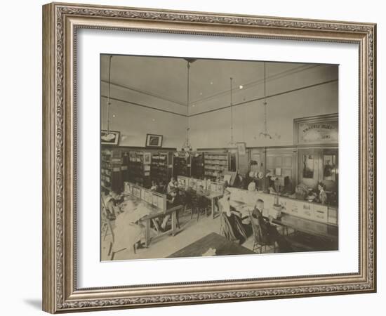 Public Reading Rooms at the Public Library, Los Angeles, CA, C.1905-null-Framed Photographic Print