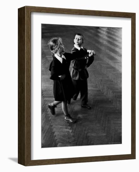 Public School Students Taking Rhythmic Dance Class-Howard Sochurek-Framed Photographic Print